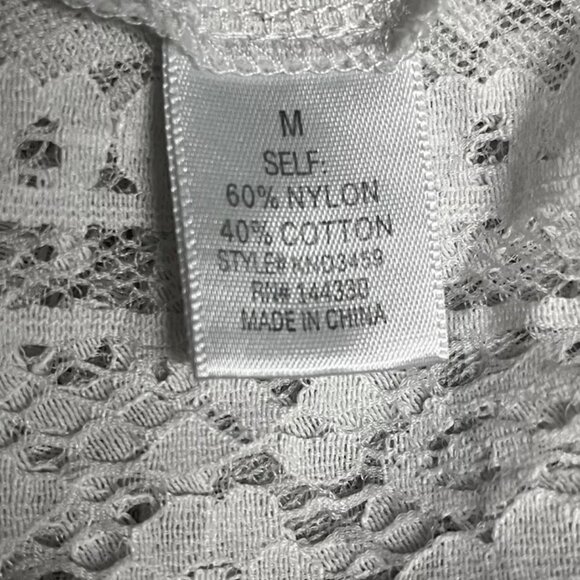 Lace Cover Up White M Fringe Bell Half Sleeve Long Embroidered Boho Hippie Beach - Picture 8 of 8